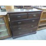 A late Victorian mahogany chest of drawers