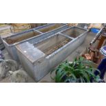 A large galvanised trough