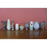Nine West German vases and jugs