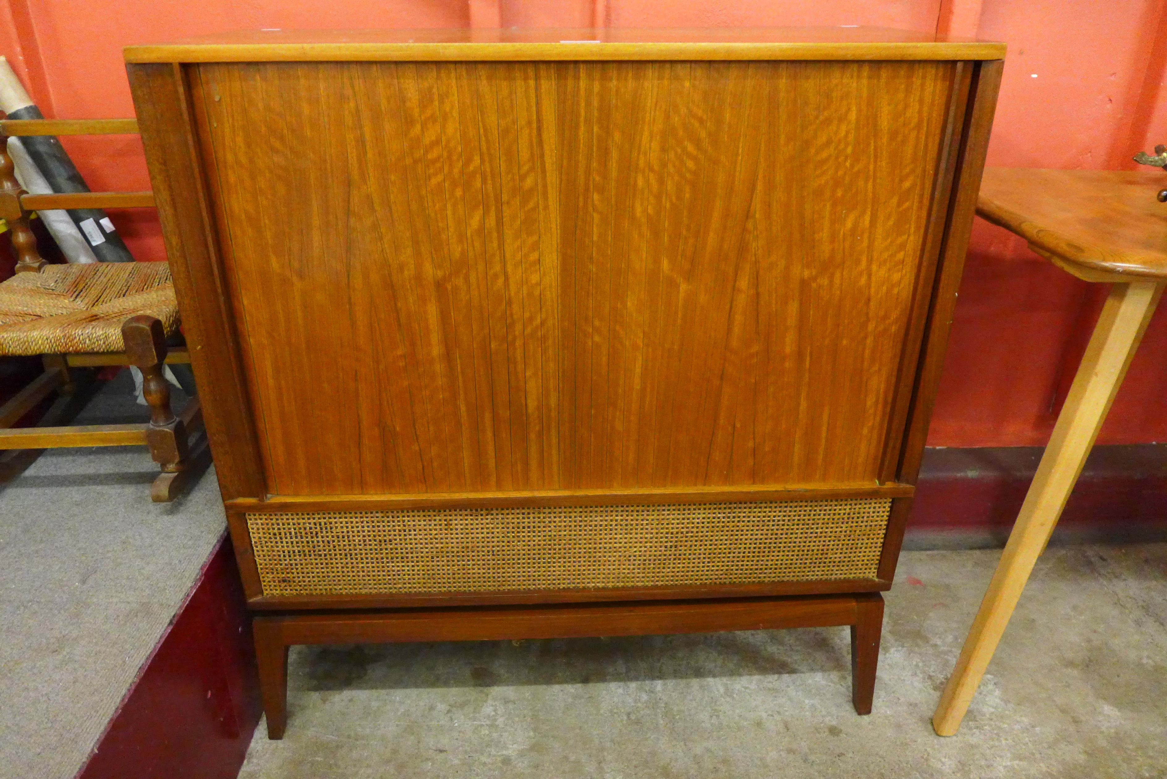 A Danish teak tambour front cabinet - Image 2 of 3