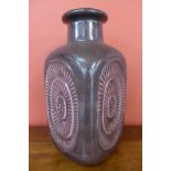 A West German 80-40 Bodoman Bay Keramik glazed vase, a/f