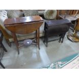 An Edward VII mahogany Sutherland table and one other