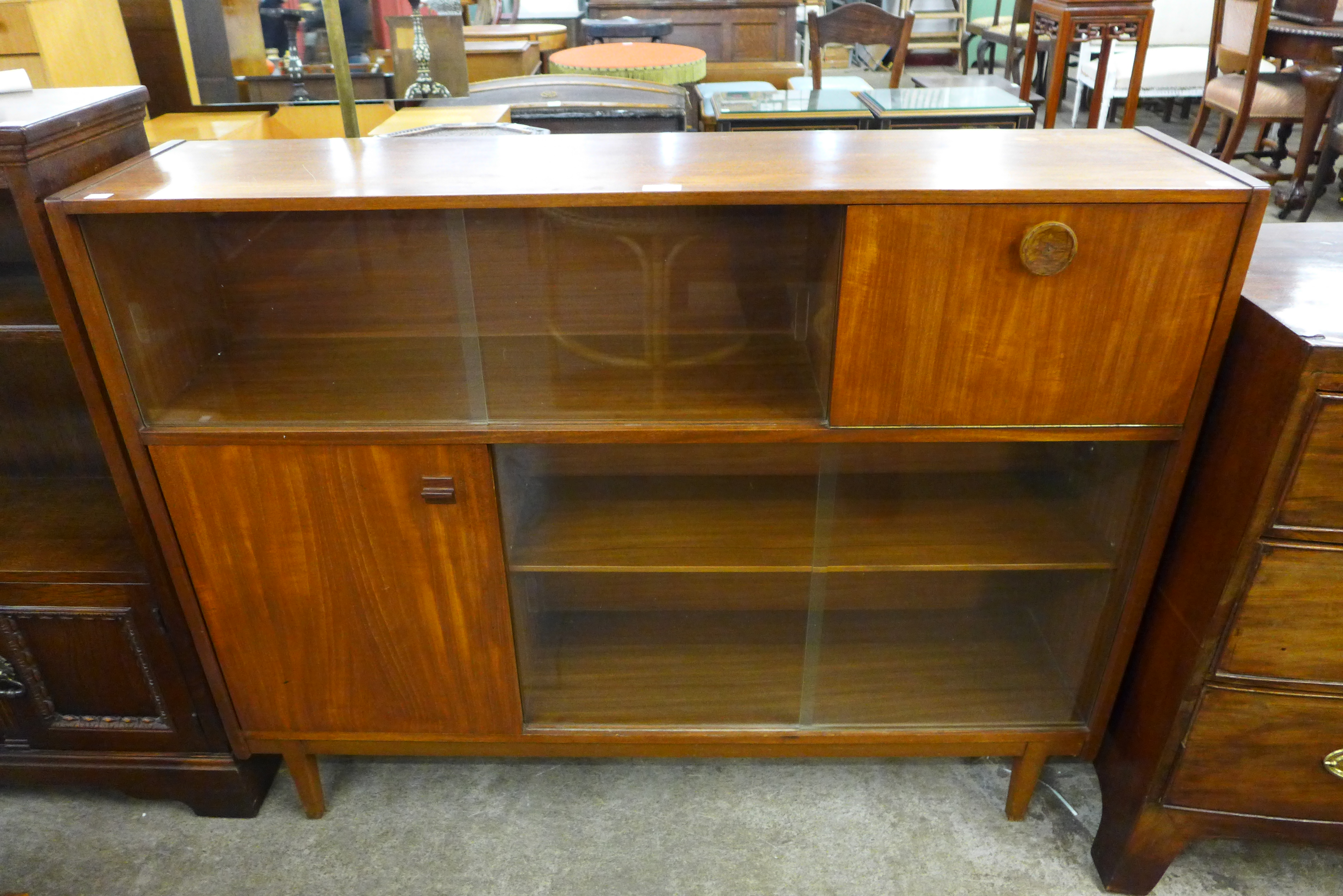 A teak bookcase