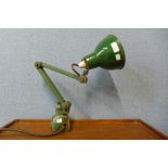 An industrial machinist's articulated lamp