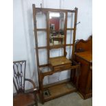 An Edward VII oak hallstand