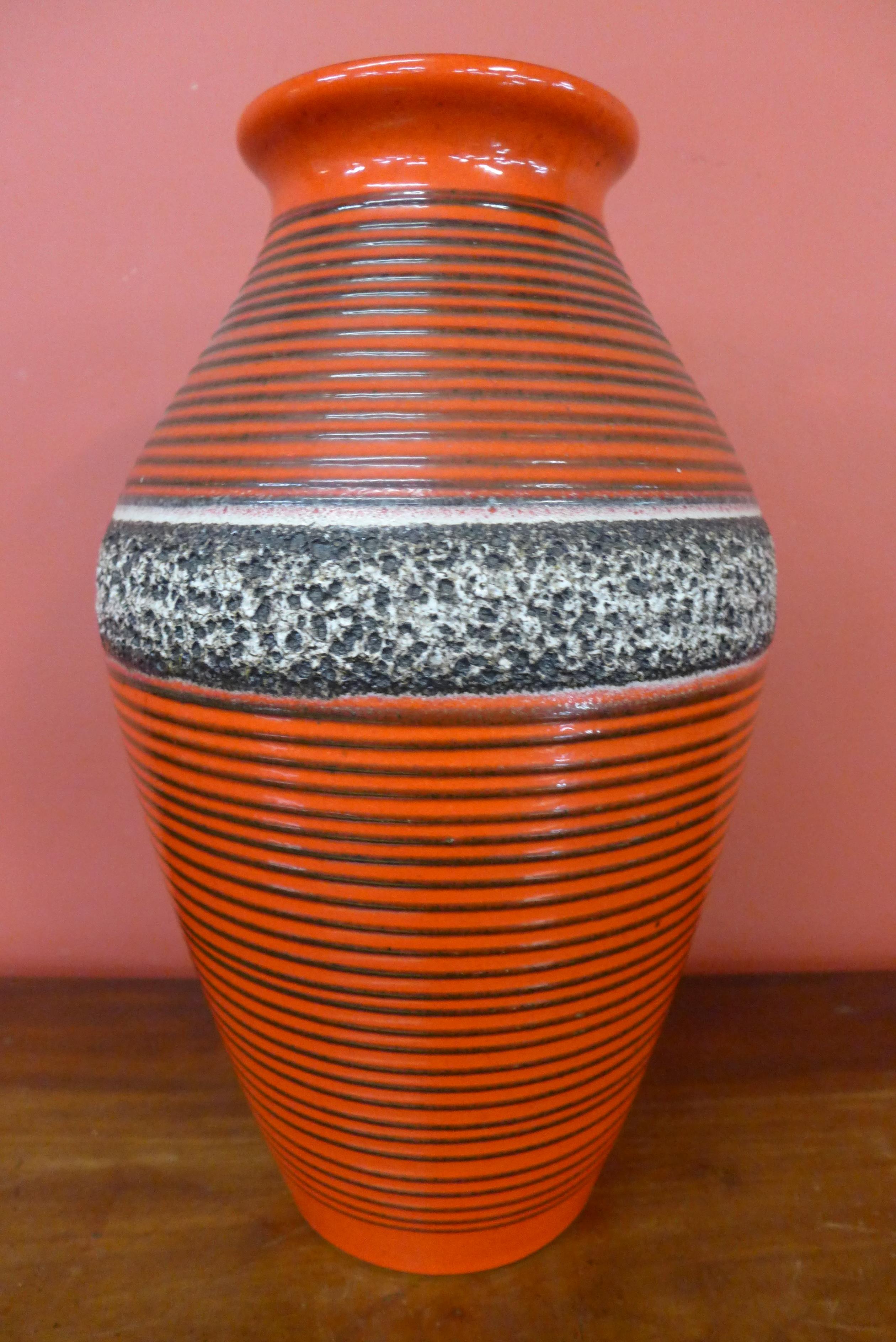 A West German 1034-40 fat lava Unicera glazed vase