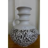 A West German 276-30 fat lava Steuler glazed pottery jug