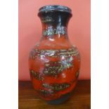 A West German 730-28 Carstens fat lava glazed vase