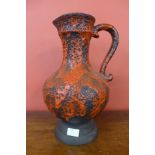 A West German 70-40 fat lava Jopeko Keramik glazed pottery jug