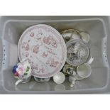 A collection of assorted china, glassware and figures including Spode and Royal Worcester **PLEASE