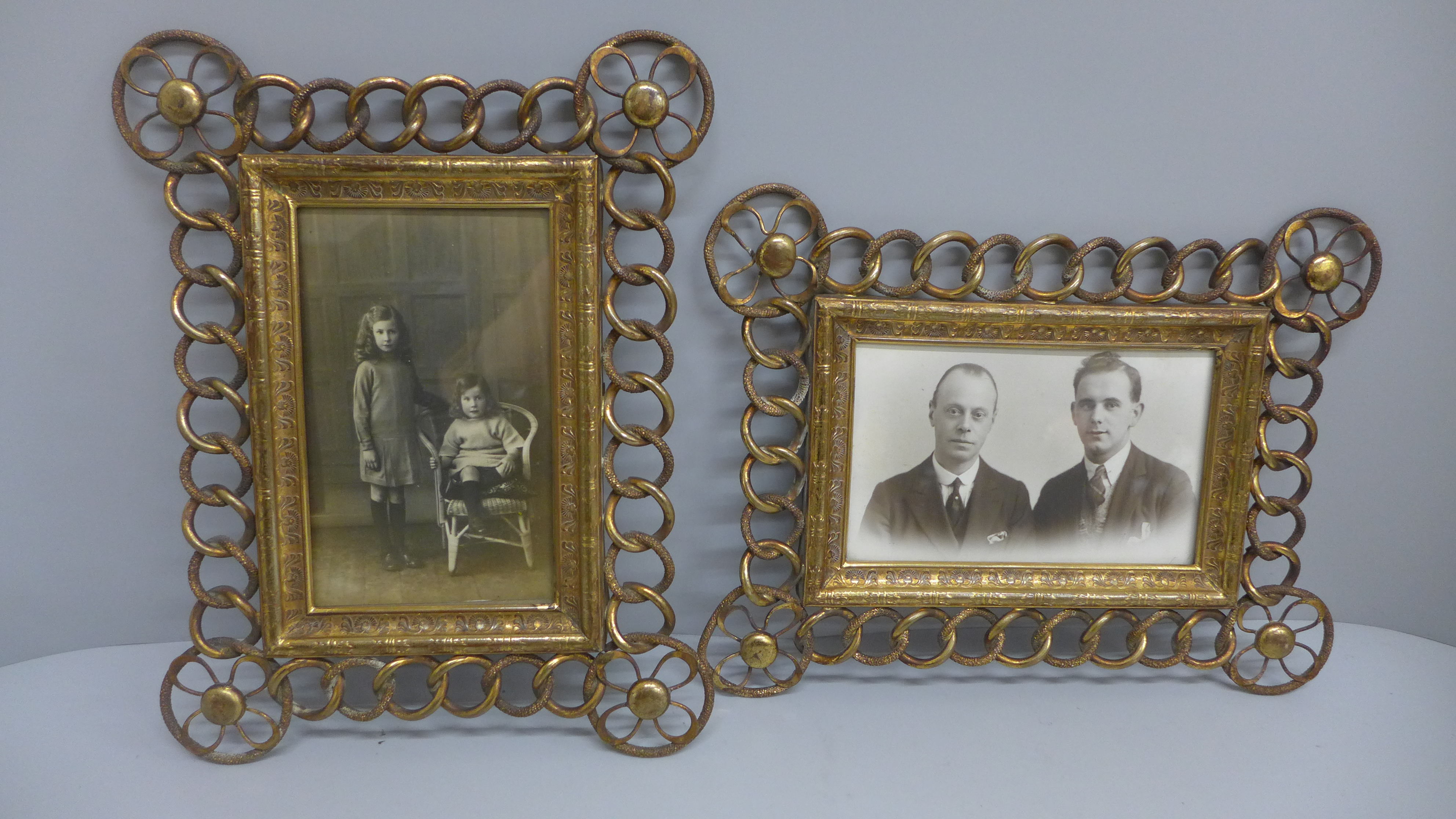 A pair of Victorian gilt picture frames