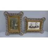A pair of Victorian gilt picture frames