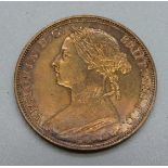 A Queen Victoria penny, 1893