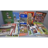 Football memorabilia; Manchester United home and away programmes, 1960's onwards, 50 no. including