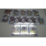 Fourteen holo Panini Prizm and Select soccer cards including Gareth Bale and Benjamin Pavard in