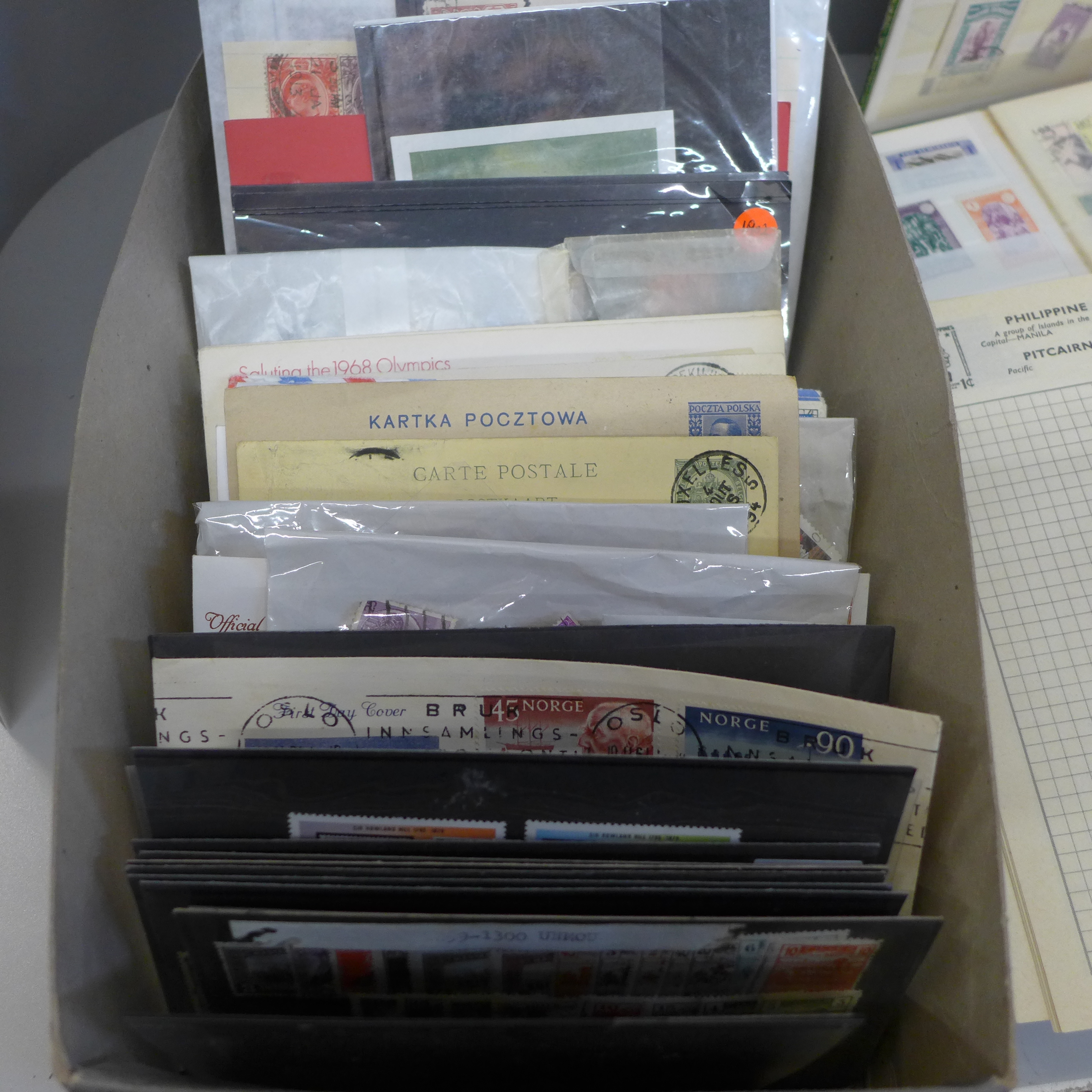 Stamps; a box of stamps, covers, etc., in five albums and stock cards - Image 2 of 3