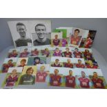 Forty-two original signed West Ham United photographs, 1960's to 1980's
