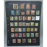 Stamps; stocksheet of GB Queen Victoria stamps including 1d black