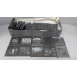 A collection of magic lantern slides from 1920's/1930's; Landmarks and Family Life, etc.