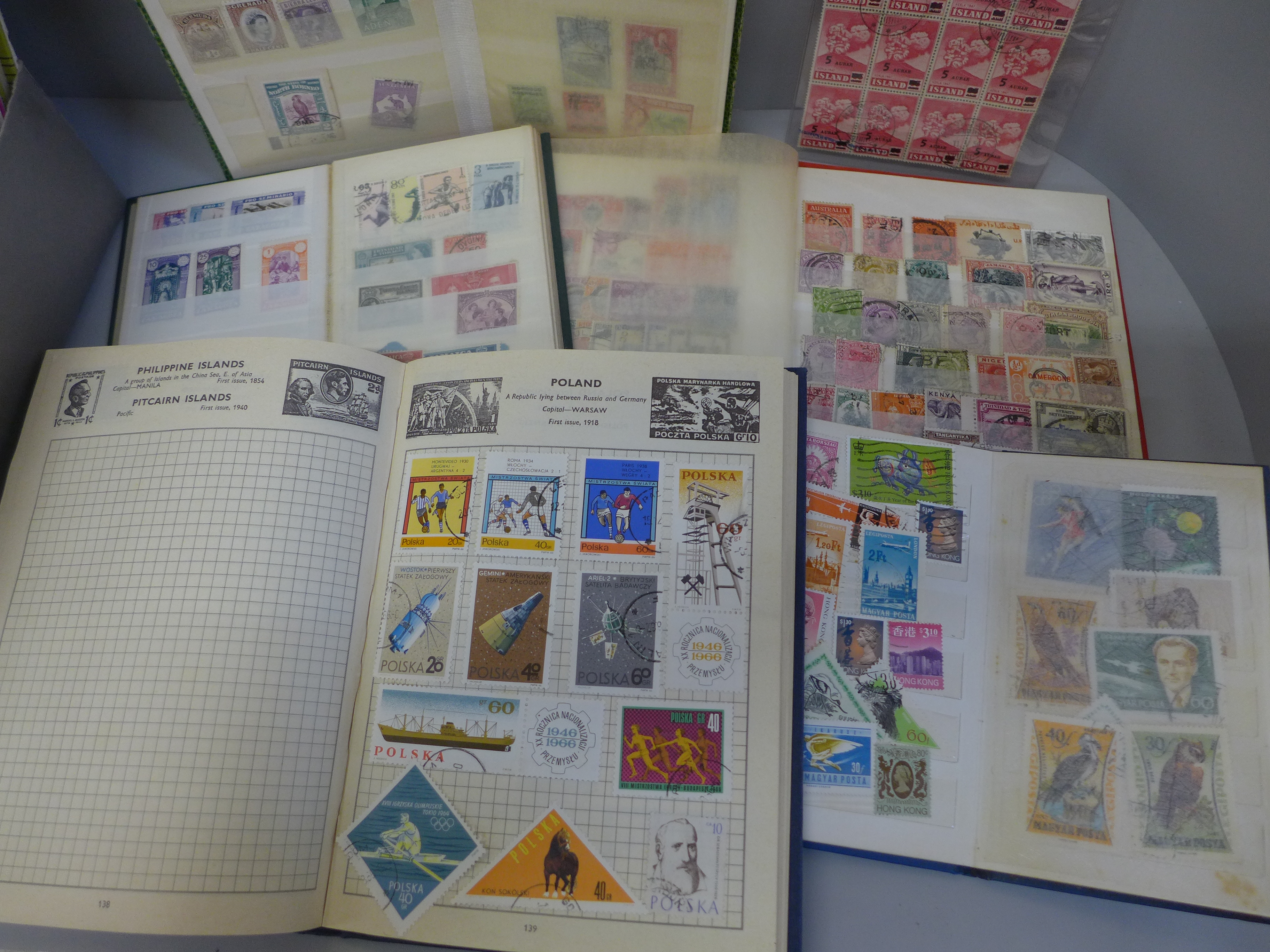 Stamps; a box of stamps, covers, etc., in five albums and stock cards - Image 3 of 3