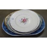 A collection of plates including Spode and blue and white **PLEASE NOTE THIS LOT IS NOT ELIGIBLE FOR