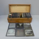 A collection of Victorian magic lantern slides; Landmarks and Family Life