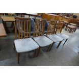 A set of four G-Plan Fresco teak dining chairs