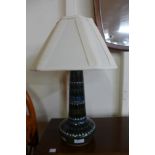 A Jersey Pottery green glazed table lamp