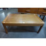 A teak coffee table