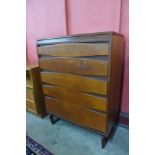 A White & Newton teak chest of drawers