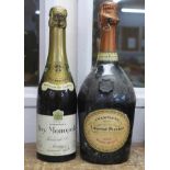 Two bottles of champagne, Dry Monopole and Laurent-Perrier
