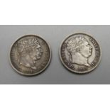 Two George III shillings