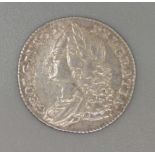 A George II 1758 sixpence coin, EF