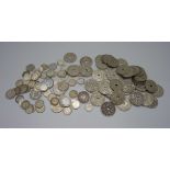 Southern Rhodesia One Penny coins and silver 3d and other silver coins, pre-1947 (110g)