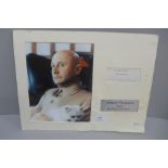 A Donald Pleasance, James Bond You Only Live Twice autograph and photograph display
