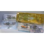 Five 1:72 scale model helicopters including Navy Black Stallions