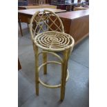 A bamboo bar stool