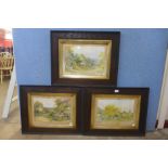 A set of three early 20th Century prints, framed