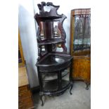 An Edward VII mahogany freestanding corner cabinet