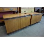 A pair of G-Plan teak two door cupboards