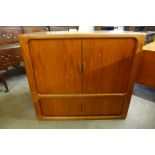 A Danish Dyrlund teak media cabinet