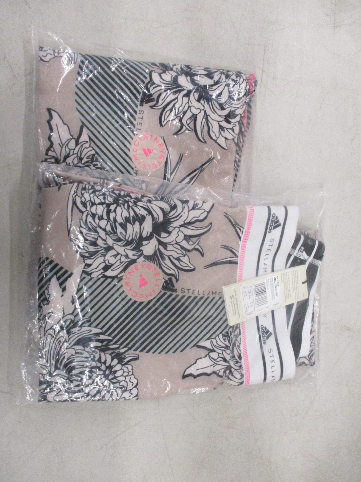 Two pairs of as new Adidas Stella McCartney Future Playground tights/leggings (XS - RRP £100 each).