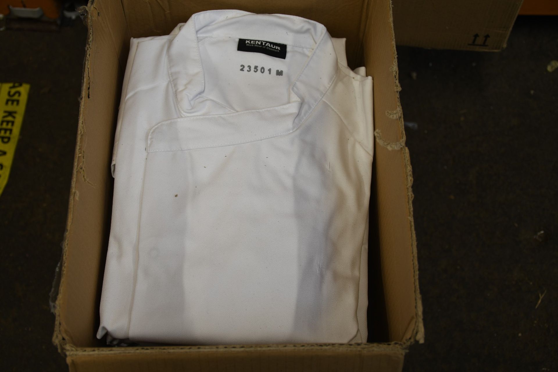 A quantity of as new Kentaur Workwear of Denmark chef's jackets.