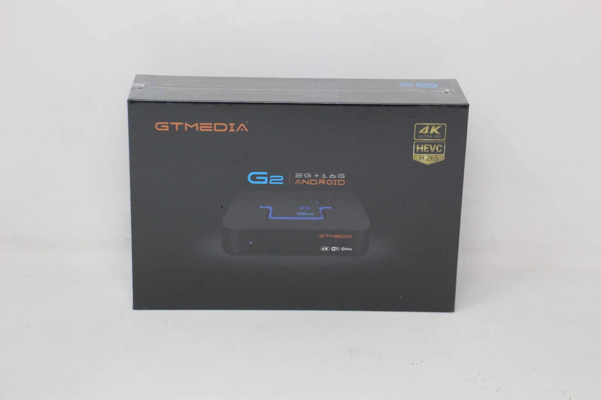 Five boxed as new GT Media G2 Android 2G + 16G 4K ultra HD smart TV box.