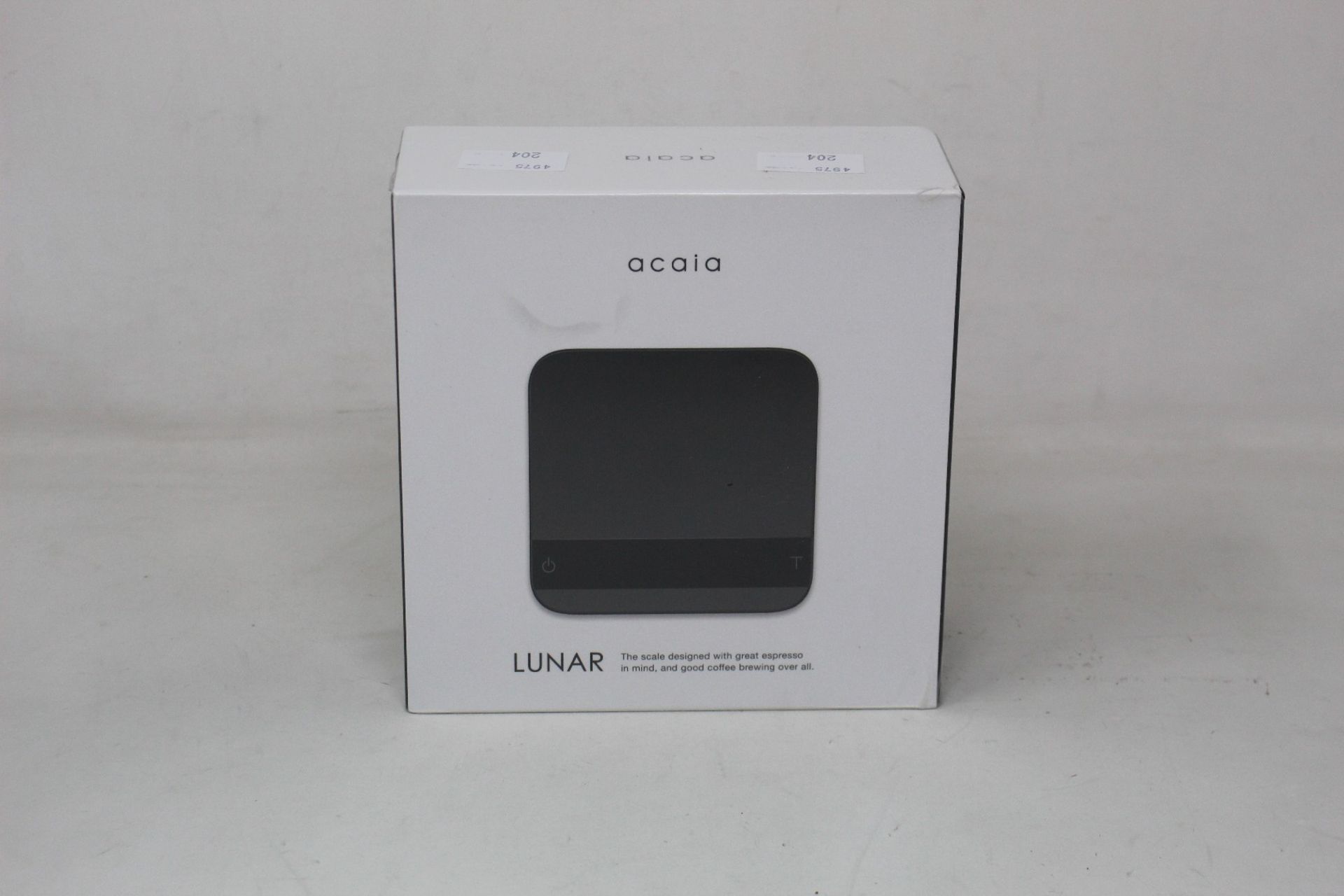 An as new Acaia Lunar AL001 coffee scale in Black.