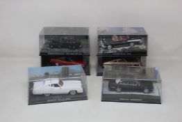 Seventeen James Bond model cars varying in scale and manufacturers. To include Jaguar VJ8 from
