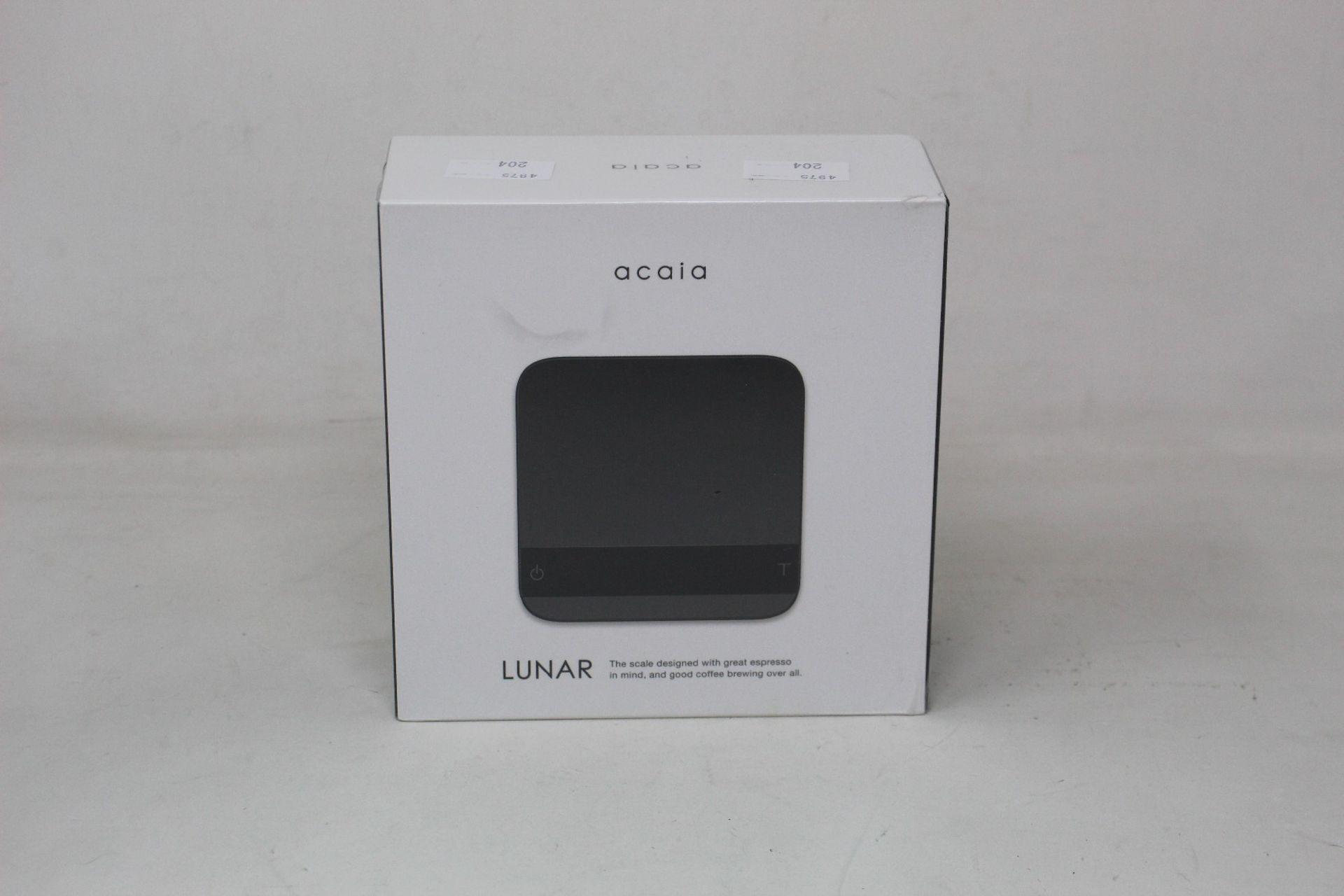 An as new Acaia Lunar AL001 coffee scale in Black.