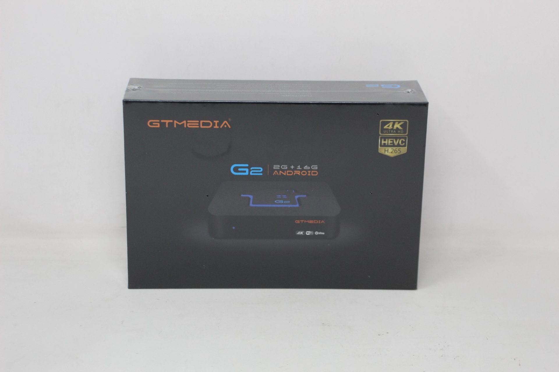 Five boxed as new GT Media G2 Android 2G + 16G 4K ultra HD smart TV box.