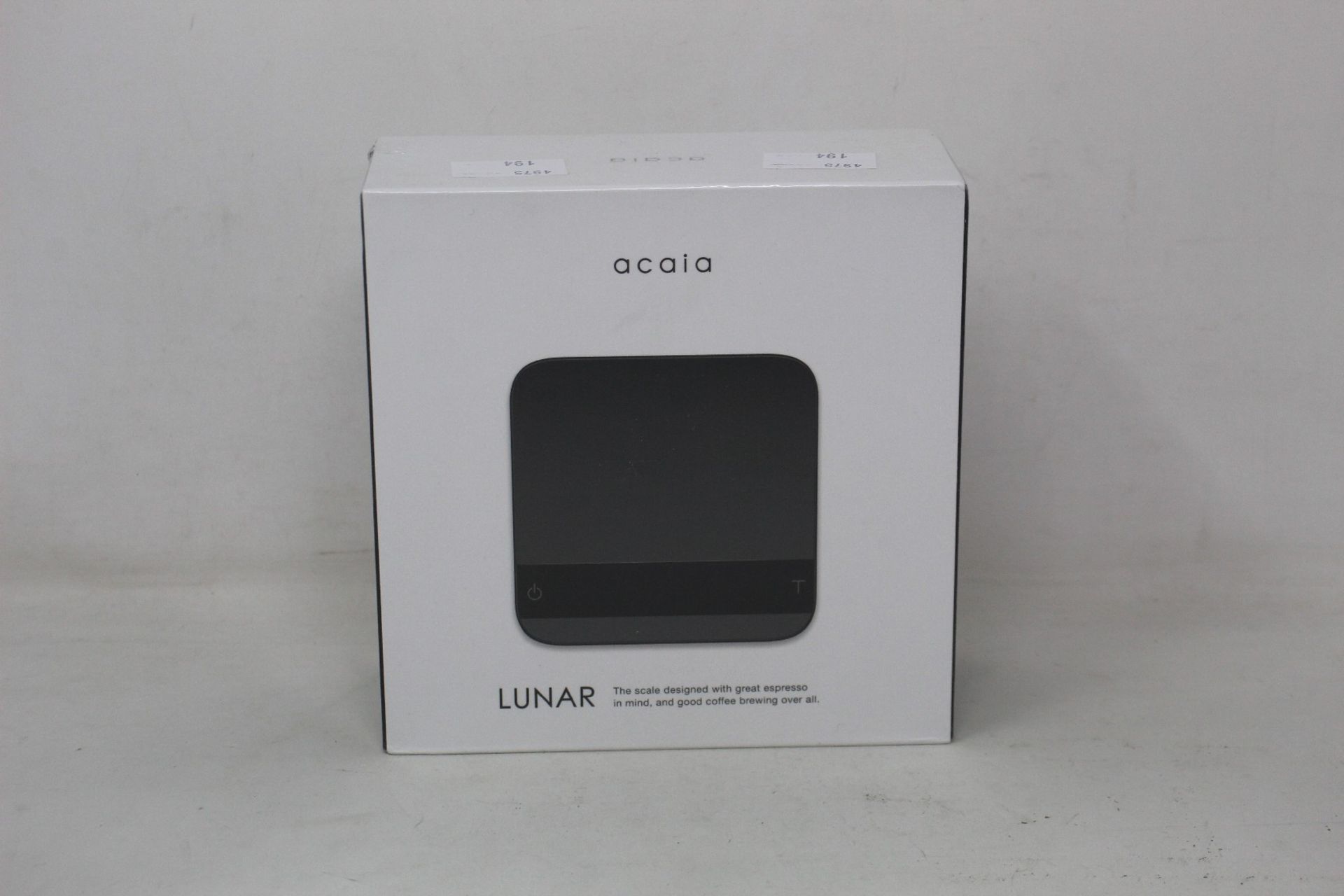 An as new Acaia Lunar AL001 coffee scale in Black.