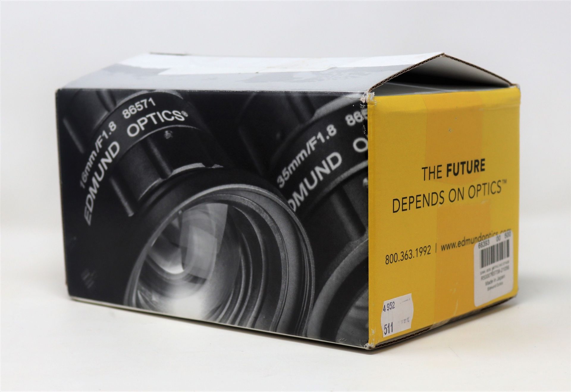A boxed as new Edmund Optics 30mm Metric Micrometer (Side Drive, Standard Top, 0.25" Travel) (Box